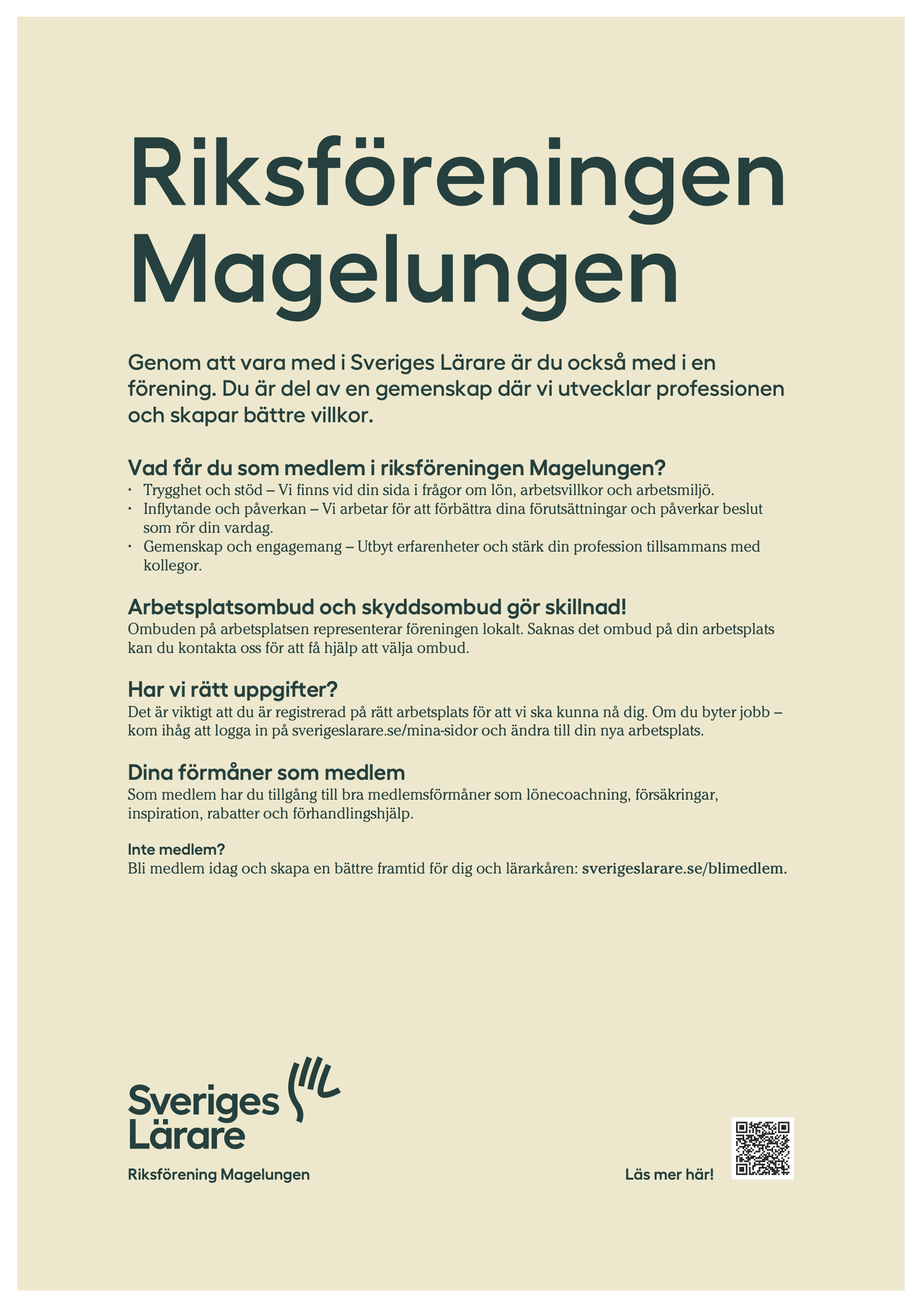 Riksföreningen Magelungen – affisch A4