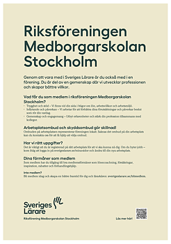 Riksföreningen Medborgarskolan Stockholm – affisch A4