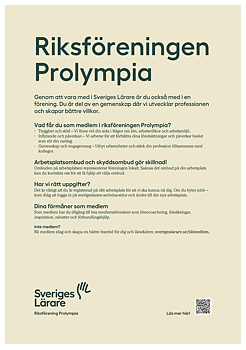 Riksföreningen Prolympia – affisch A4