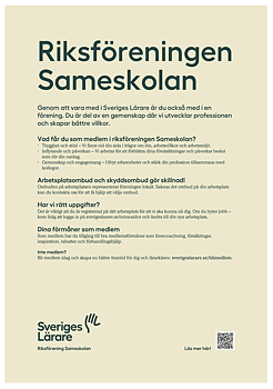 Riksföreningen Sameskolan – affisch A4