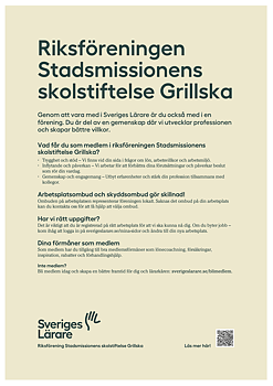 Riksföreningen Stadsmissionens skolstiftelse – affisch A4