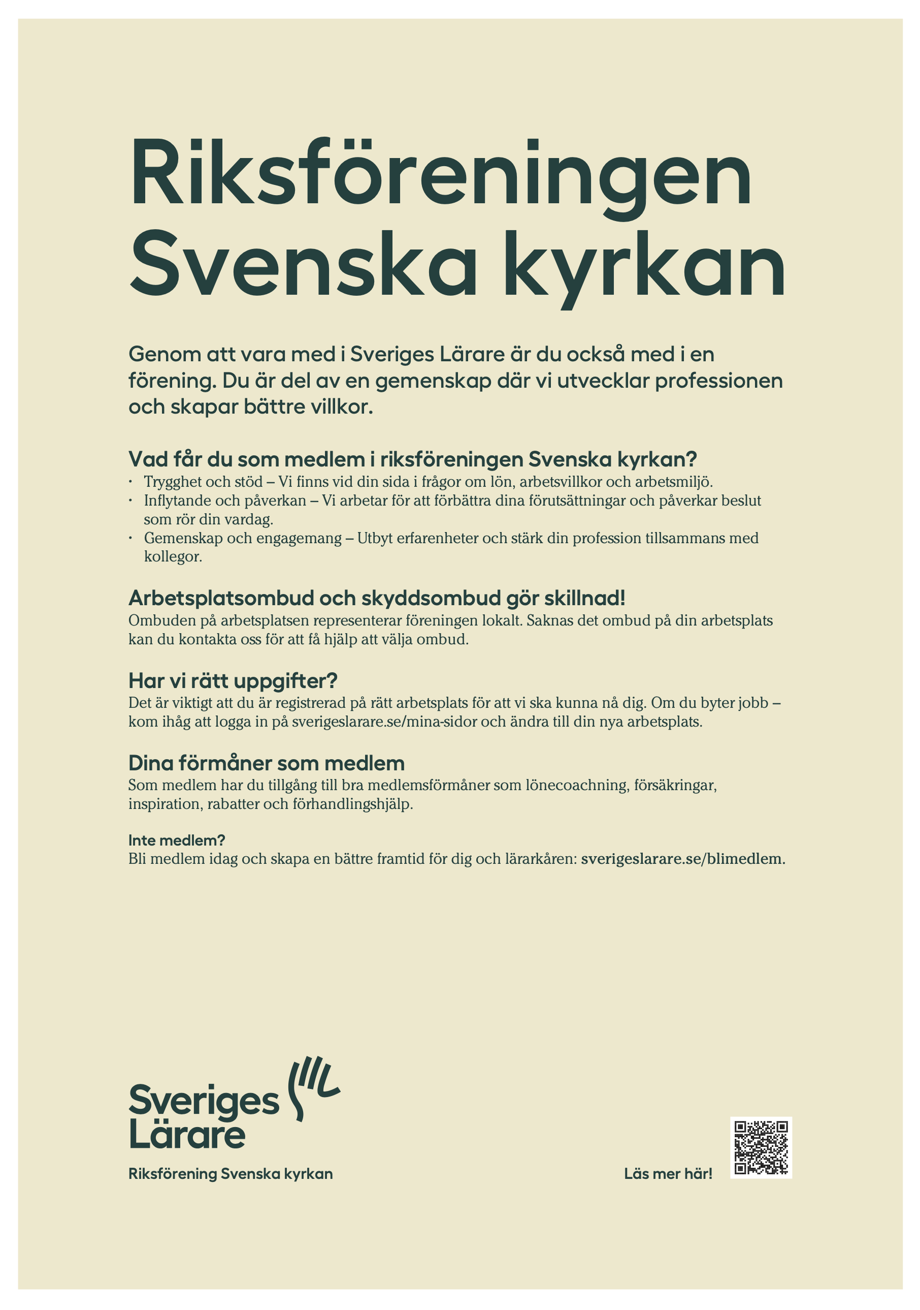 Riksföreningen Svenska kyrkan– affisch A4