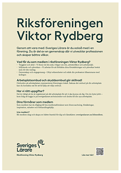 Riksföreningen Viktor Rydberg – affisch A4