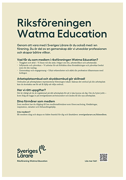 Riksföreningen Watma Education – affisch A4