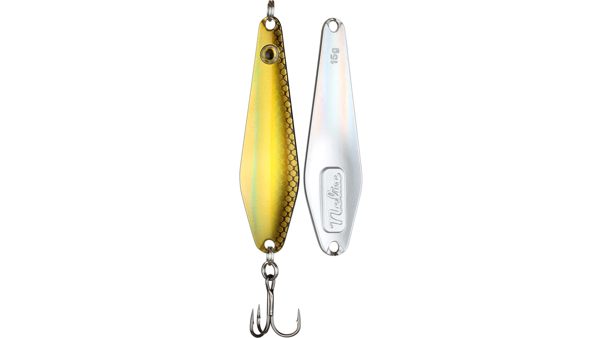 Small spoon drag from wiggler perfect for trout char and rainbow trout - gold/brown