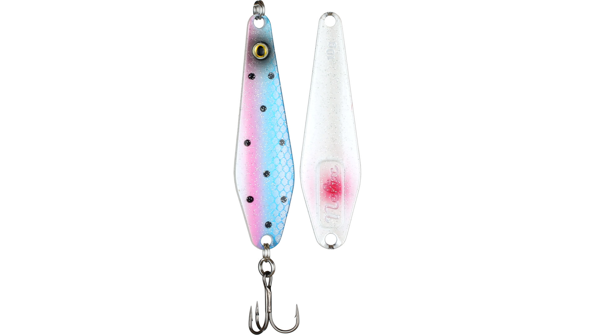 Small spoon lure from wiggler perfect for trout char and rainbow trout - blue/pink