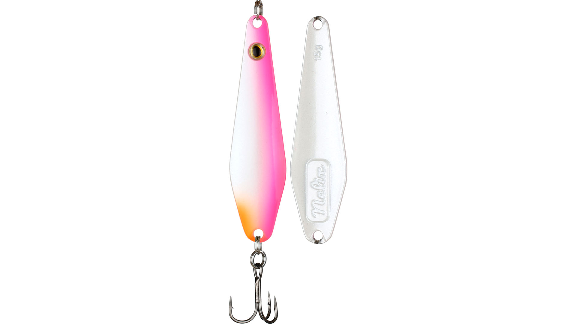 Small spoon lure from wiggler perfect for trout char and rainbow trout - white/pink