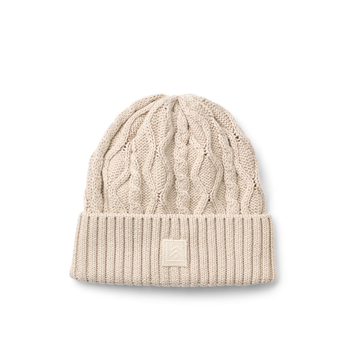 Ezra Beanie w Cables Sandy