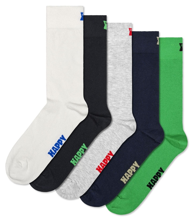 5-Pack Happy Socks Solid Socks