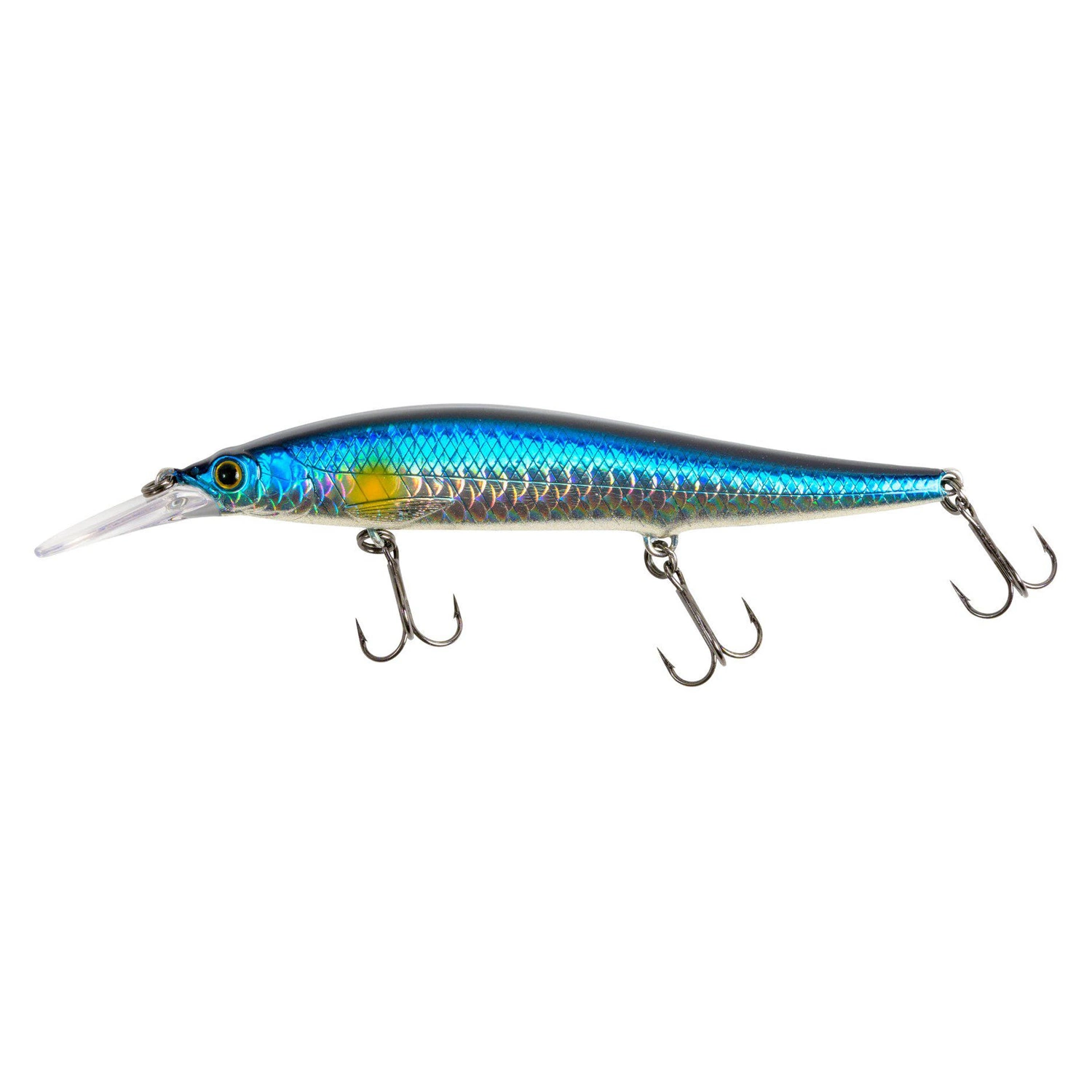 Jerkbait from the flat. 100mm long with a longer spoon that fishes deeper - bluesilver