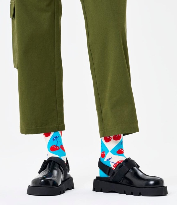 Happy Socks Cherry Argyle Sock - 2