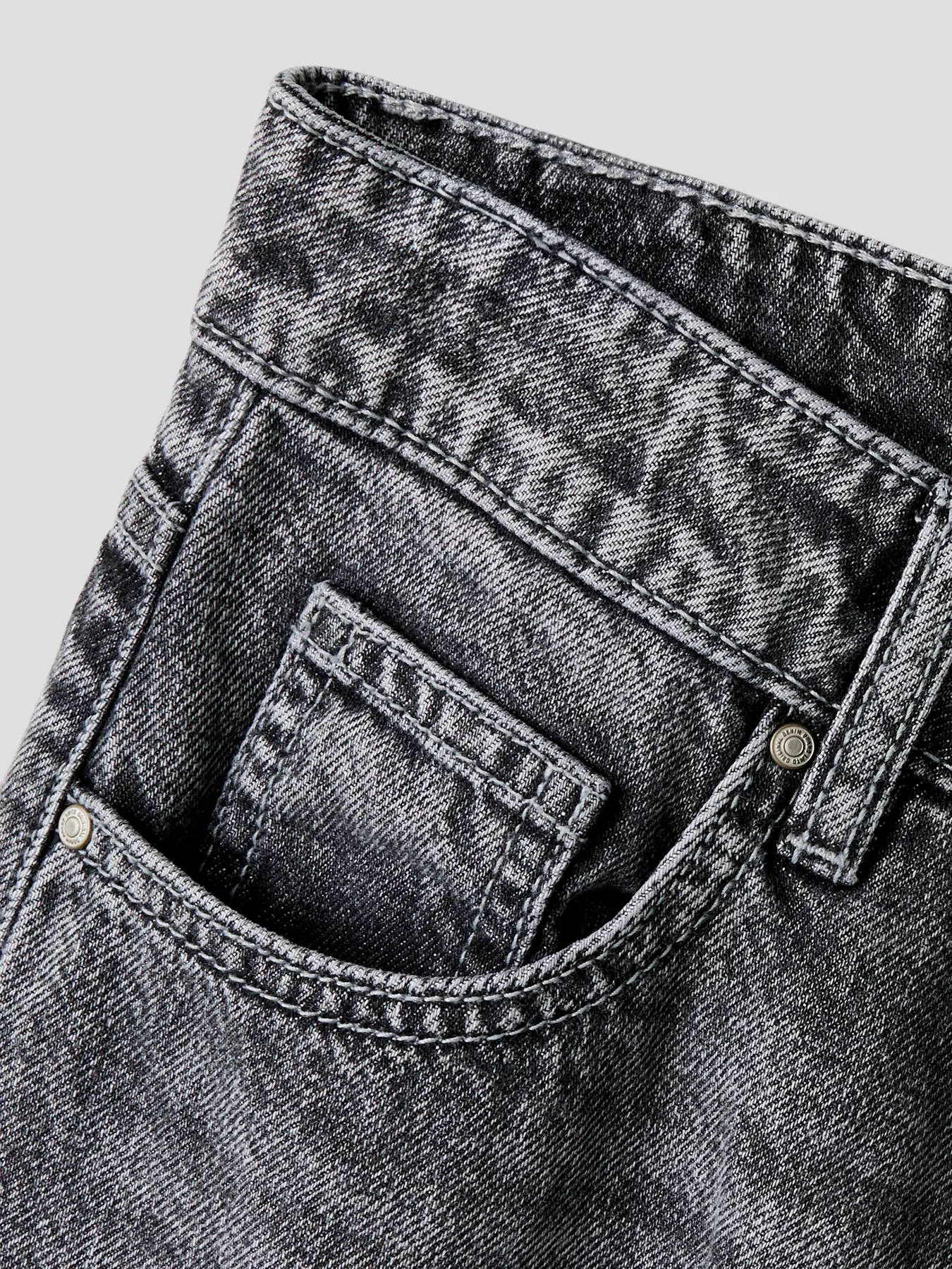 NLMBEX DNM R STRAIGHT PANT NOOS Grey Denim - 4