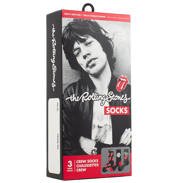 The Rolling Stones - Socks, 3 Pair Gift Box