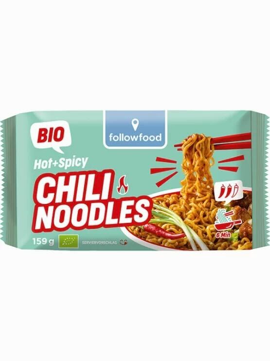 ekologiska ramennudlar chili 161g followfoods