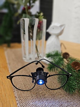 LED-lampa för glasögon