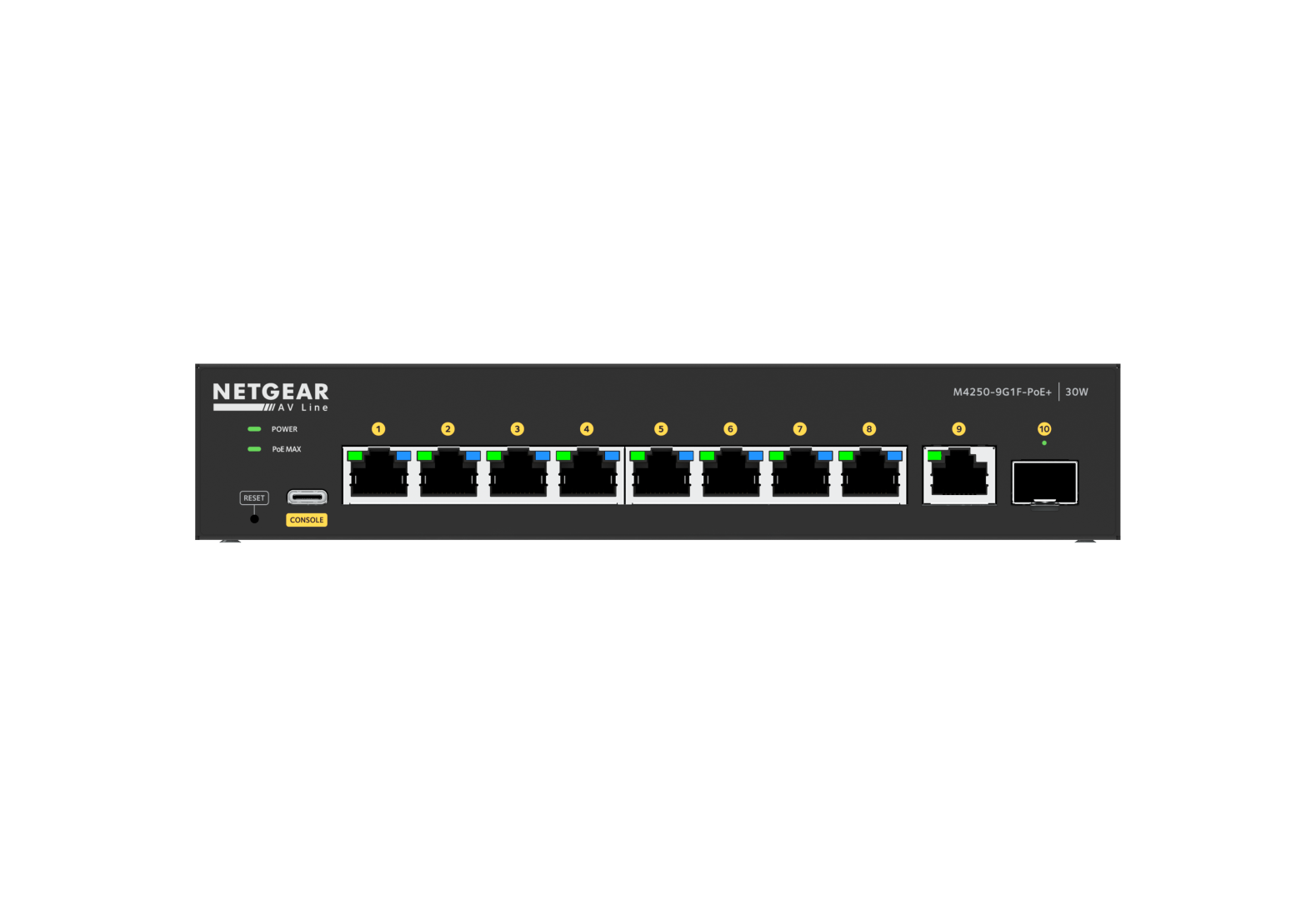 Netgear AV Line M4250-9G1F-PoE+ - 14