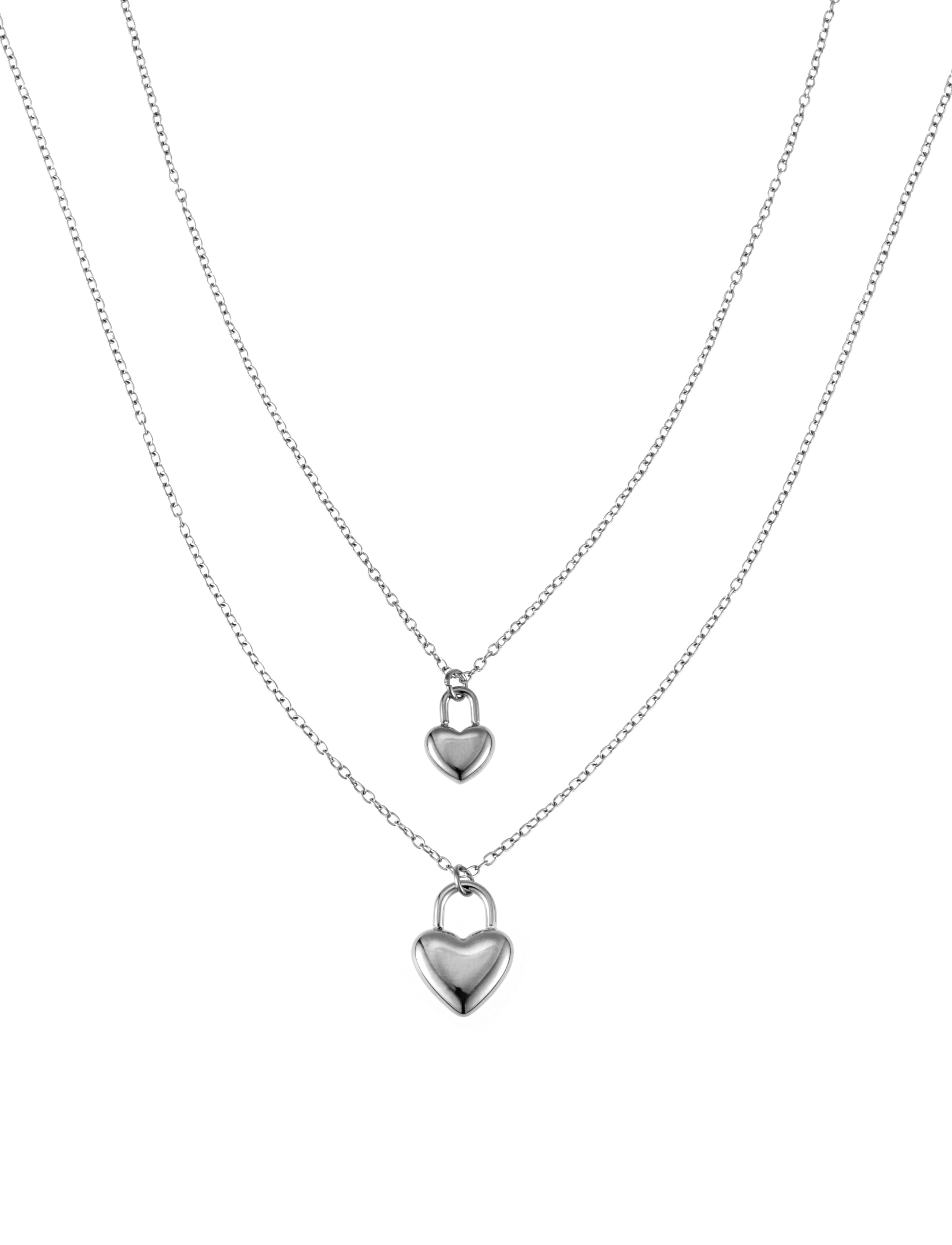 Heart locker necklace steel