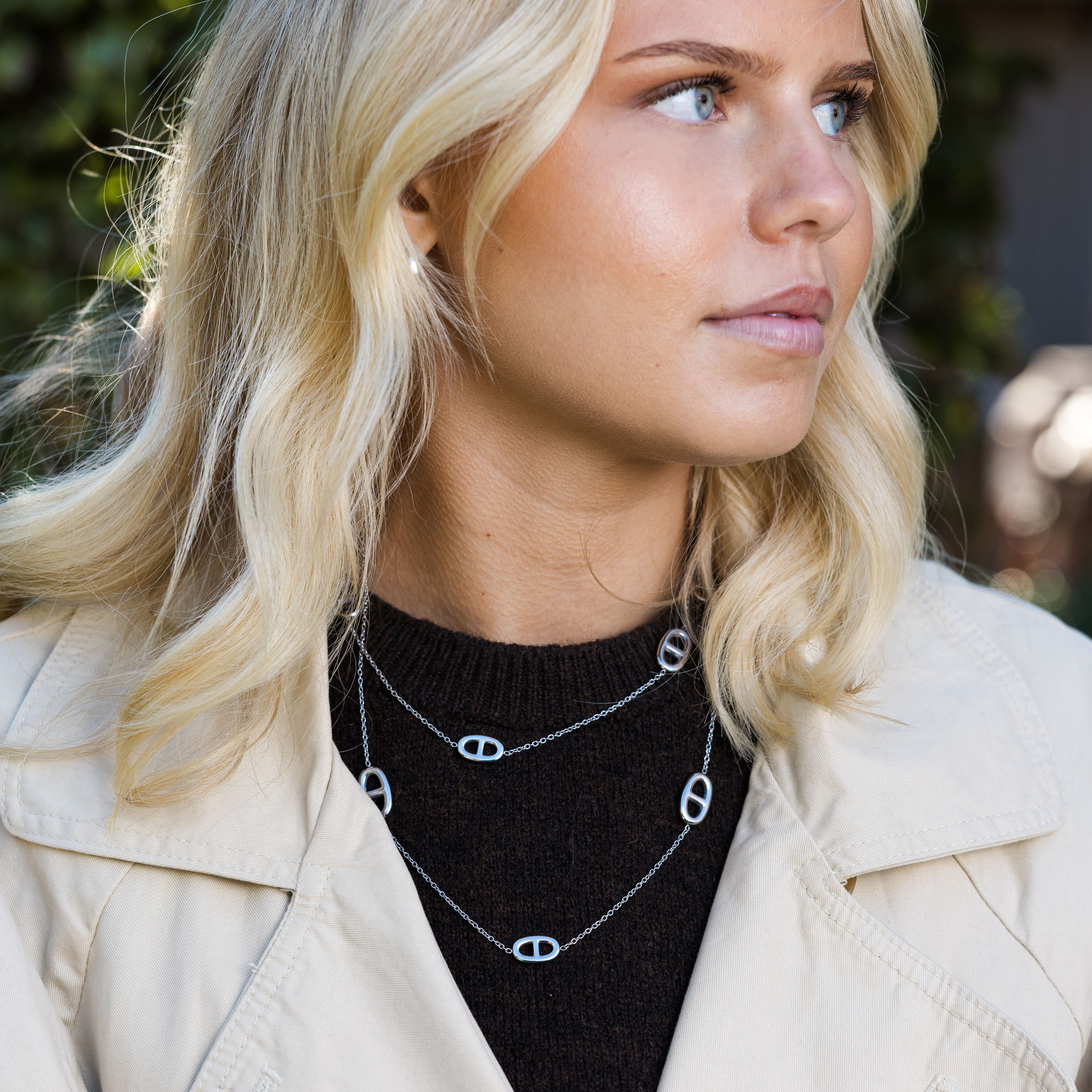 Celine long necklace steel - 2
