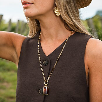 Como Necklace brown gold