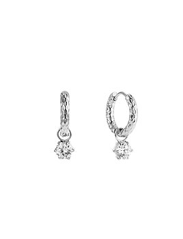 Como hoop earring crystal steel