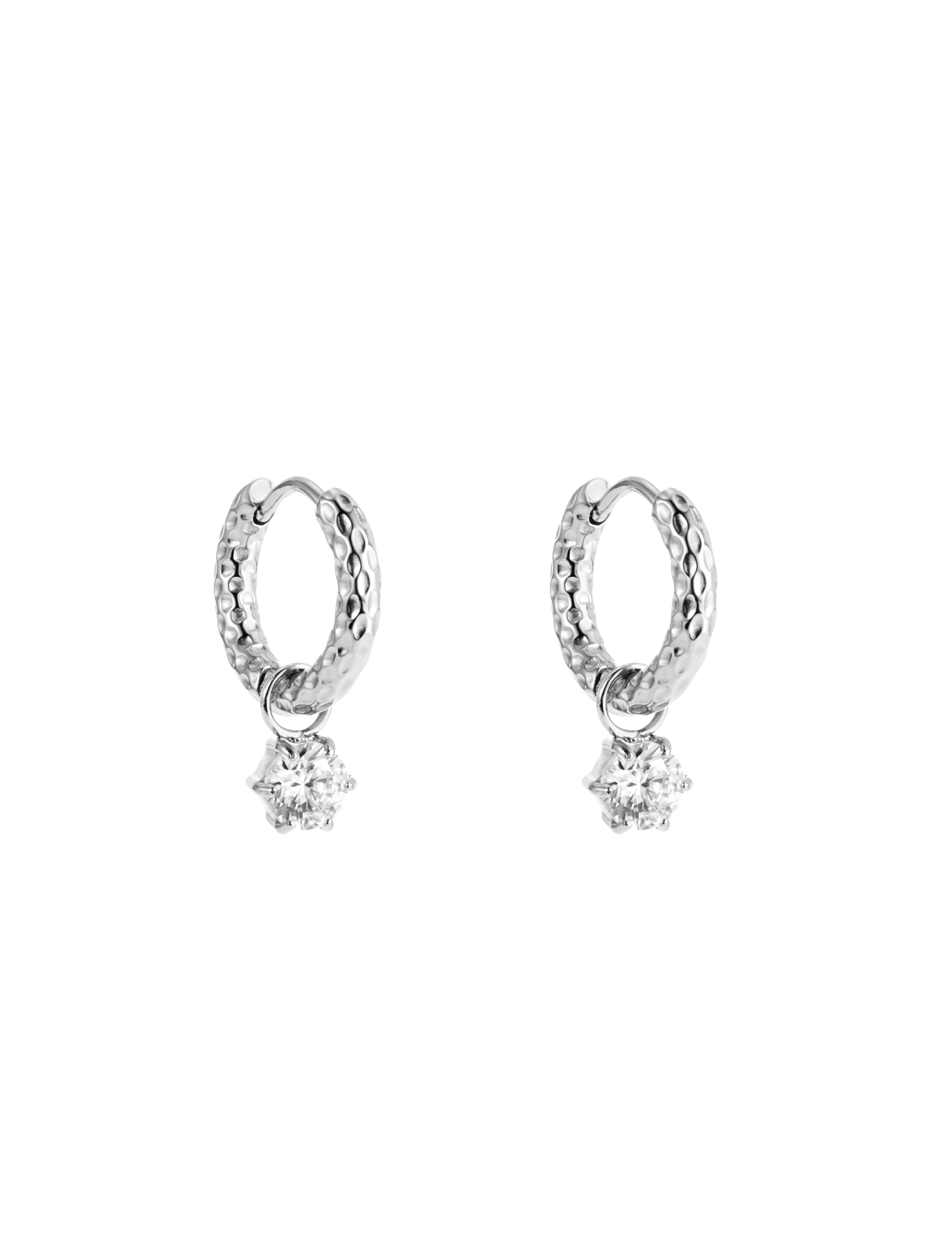 Como hoop earring crystal steel - 4