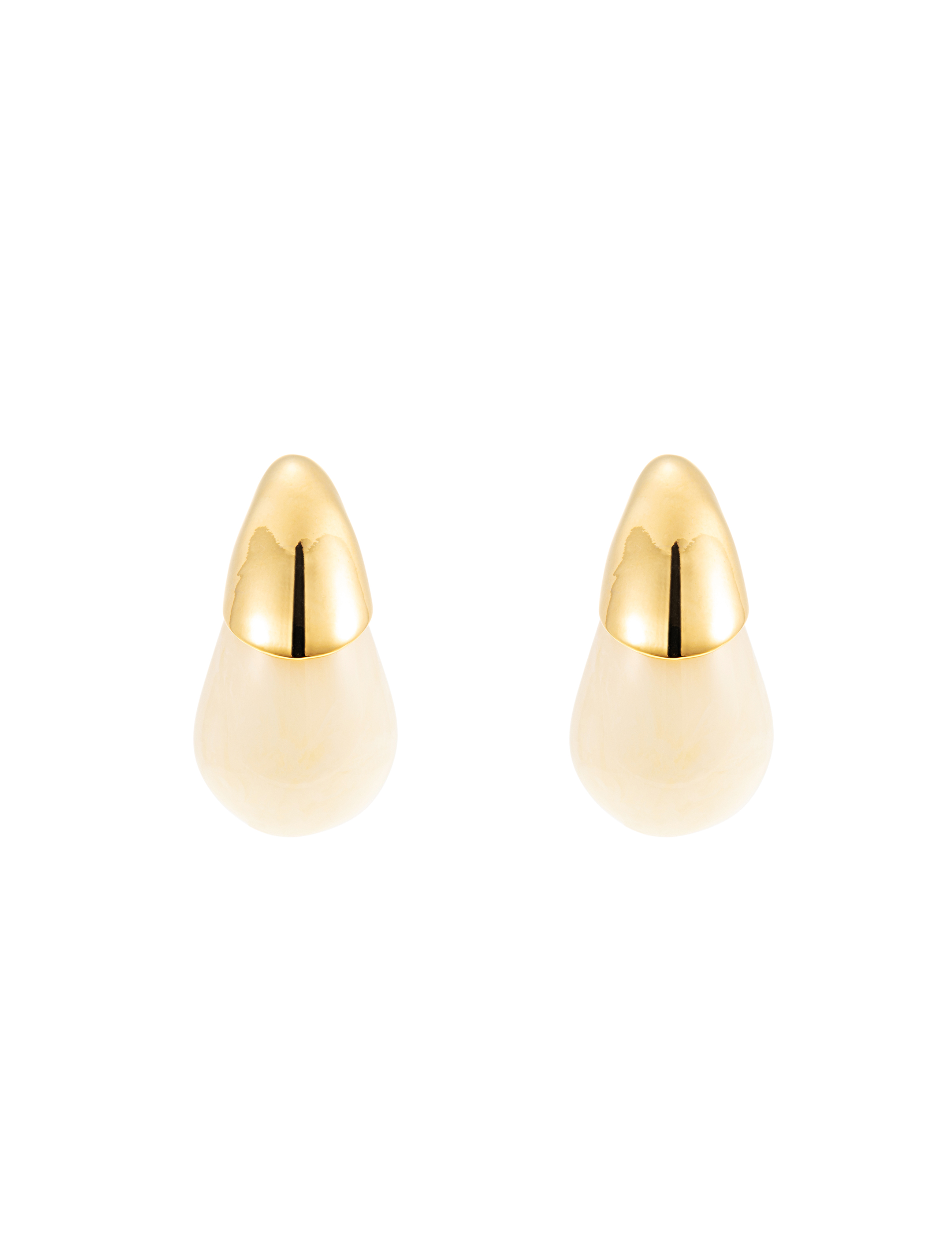Drop resin earring marble - 3