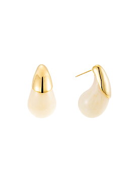 Drop resin earring marble