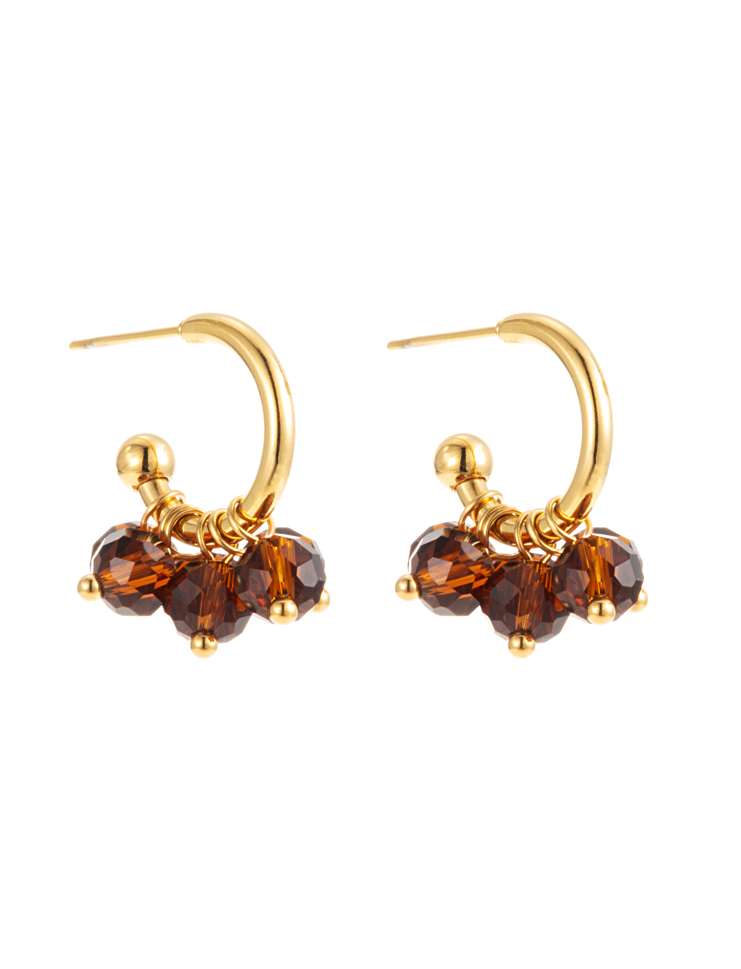 Palma mini hoop brown gold - 4