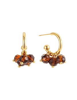 Palma mini hoop brown gold