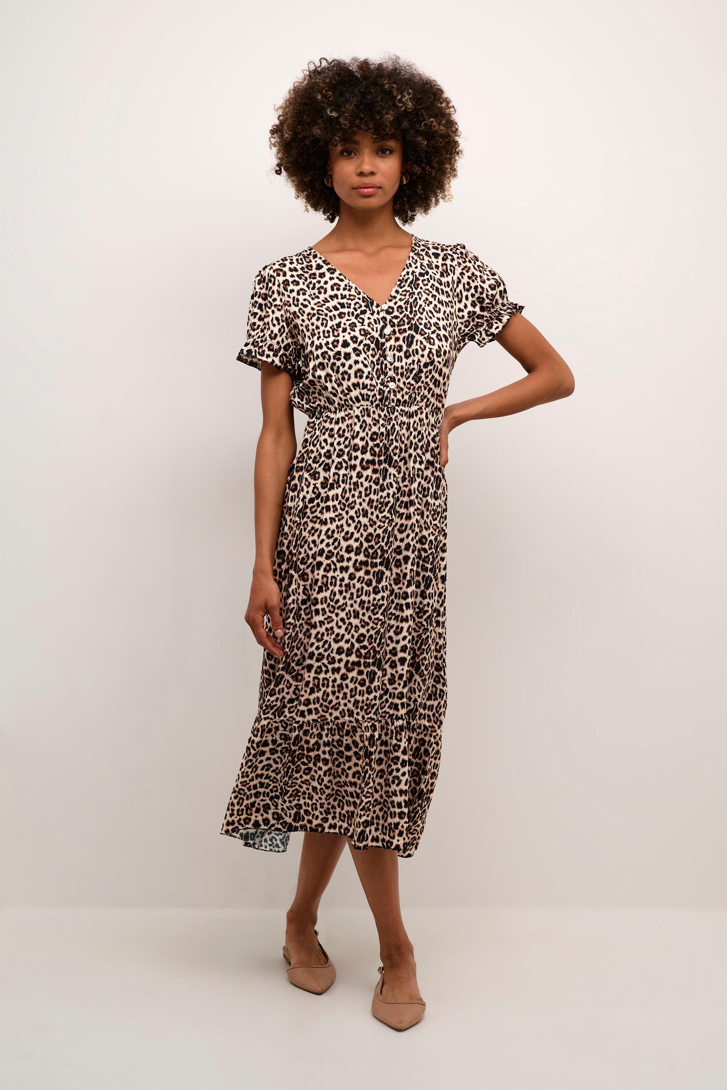 CRLINA DRESS - ANIMAL NEUTRAL - CREAM - 3