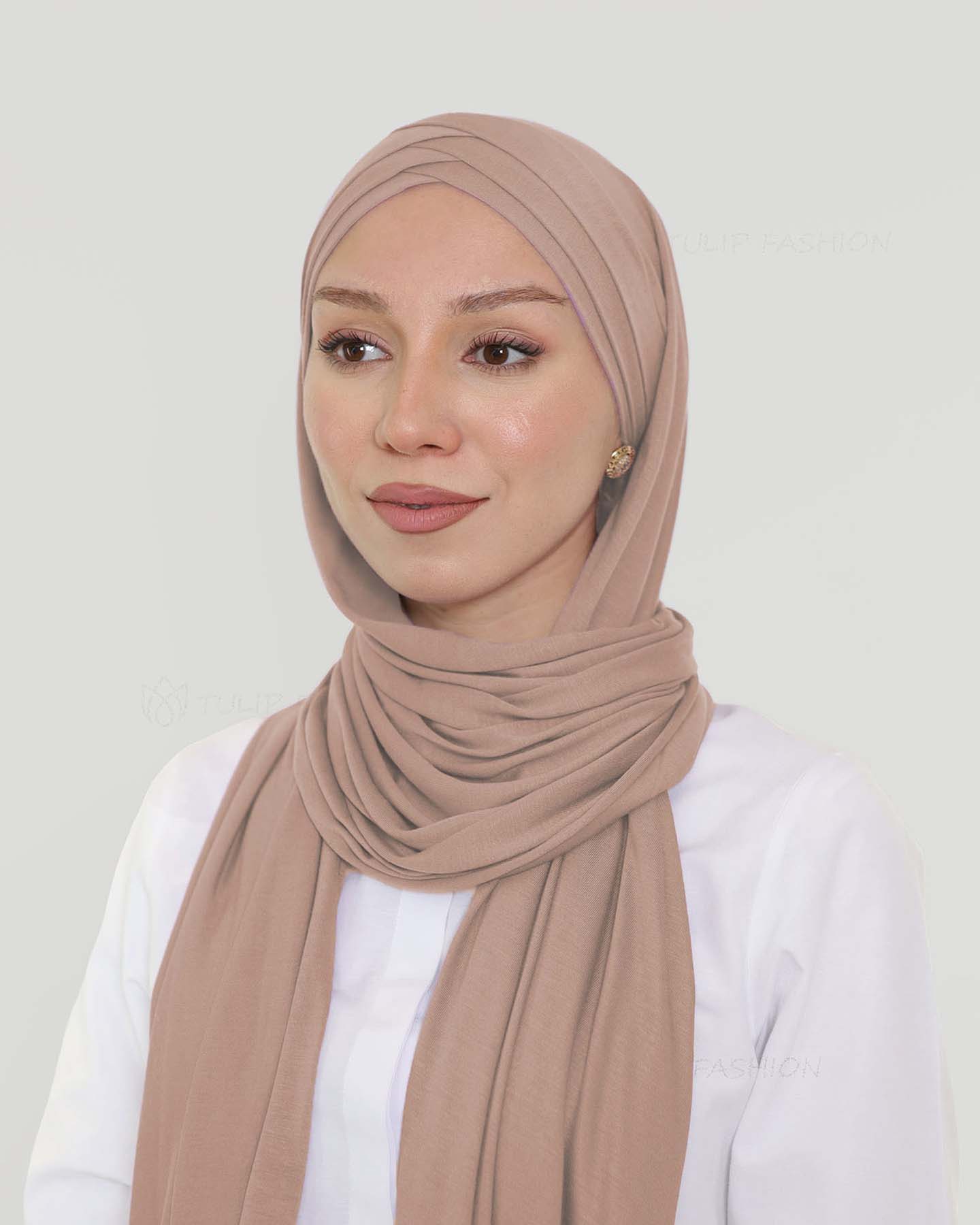 Hijab - Instant Jersey Cross - Hassel Brun