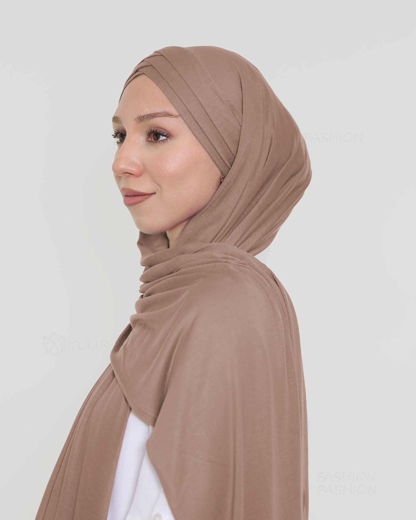 Hijab - Instant Jersey Cross - Hazel Brown - 2