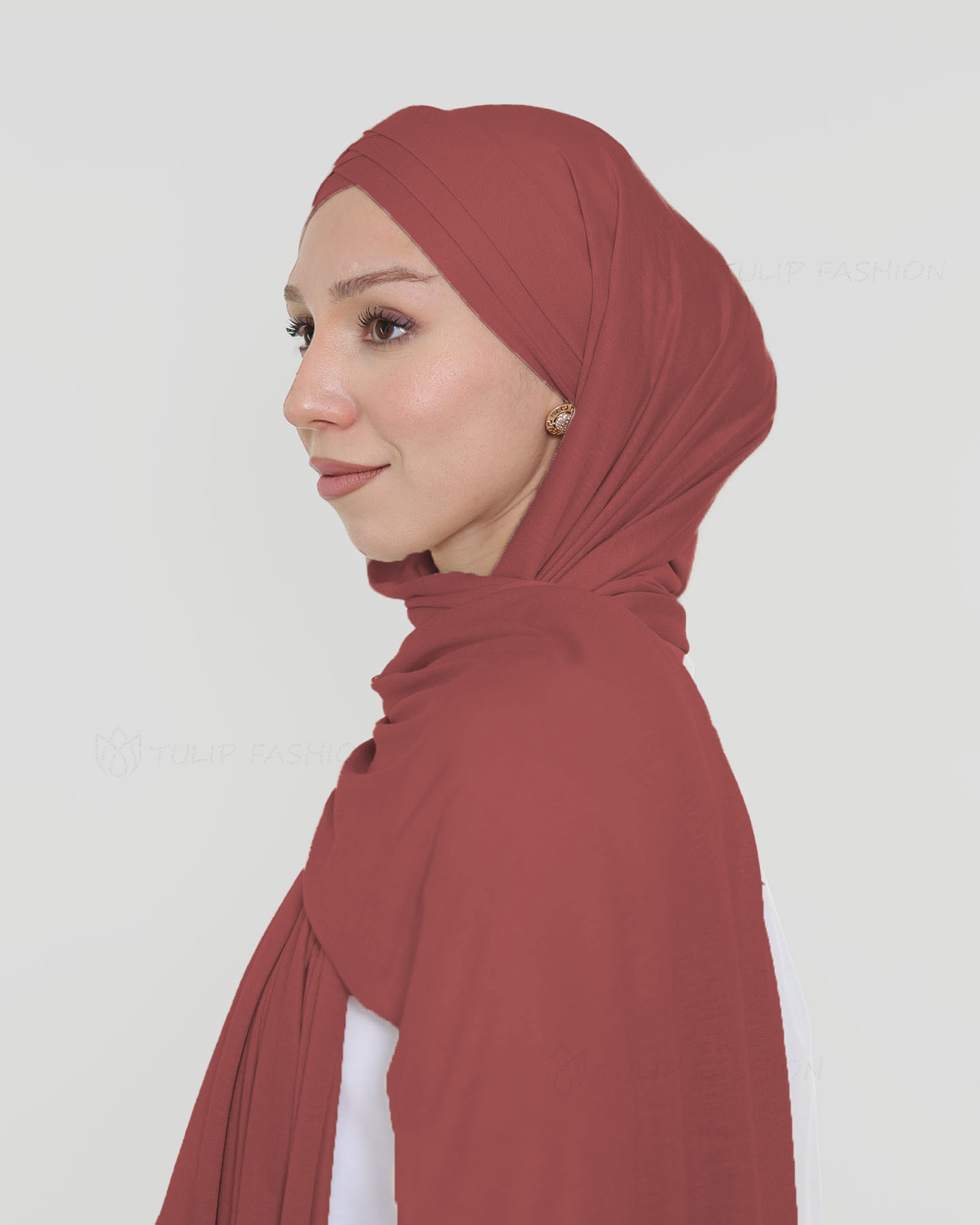 Hijab - Instant Jersey Cross - Maroon - 2