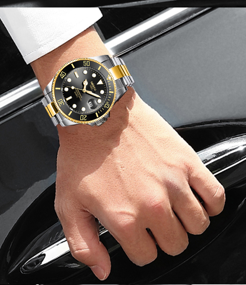 Nibosi Nepture Steel Gold Black - 4