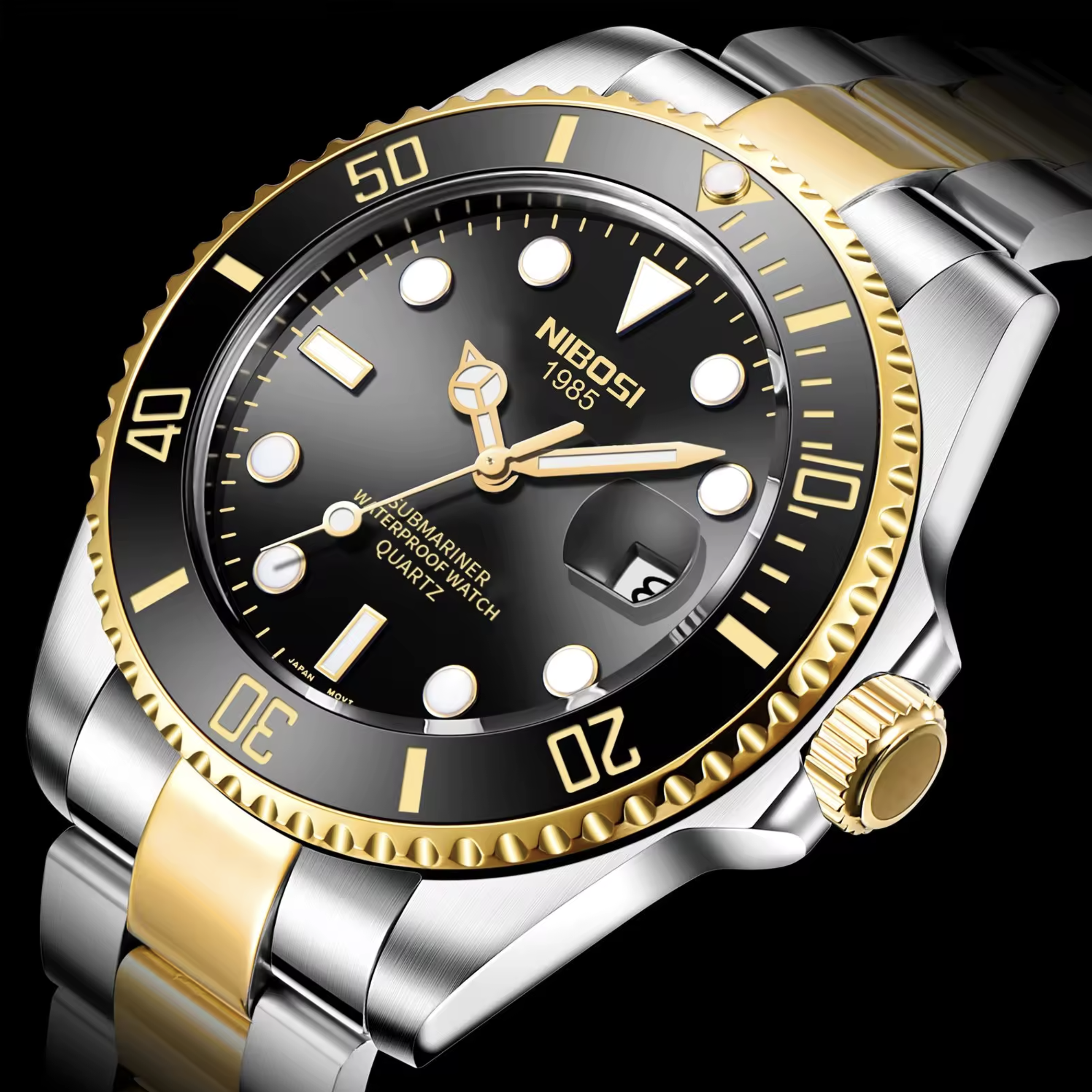 Nibosi Nepture Steel Gold Black - 2