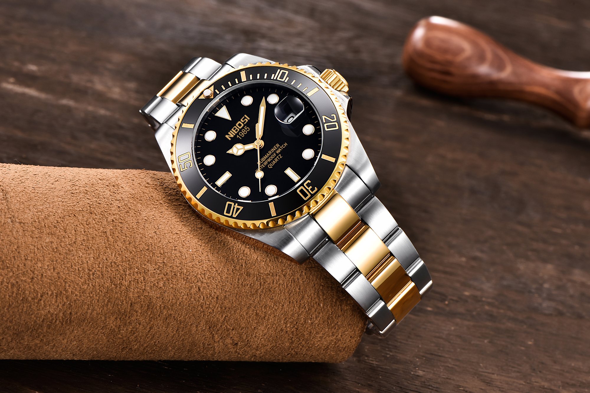 Nibosi Nepture Steel Gold Black - 5