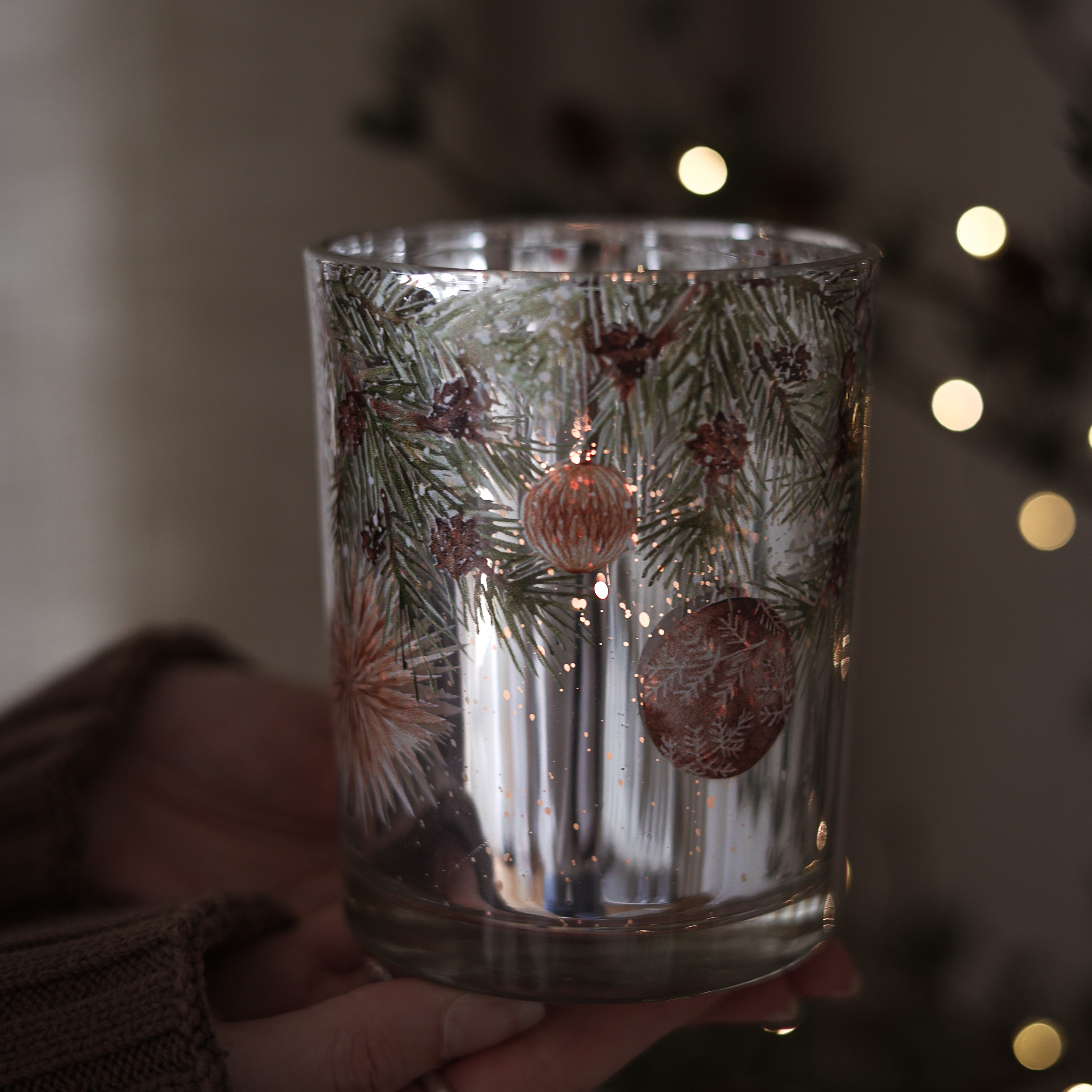 Ljuslykta "Christmas Ornaments" - Stor - 3