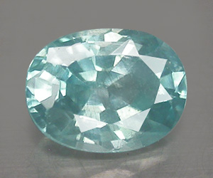 Preciosa piedra preciosa de circón azul suelto natural de corte ovalado de 0,53 ct - 3