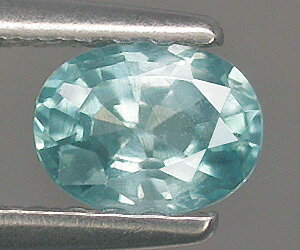 Preciosa piedra preciosa de circón azul suelto natural de corte ovalado de 0,53 ct