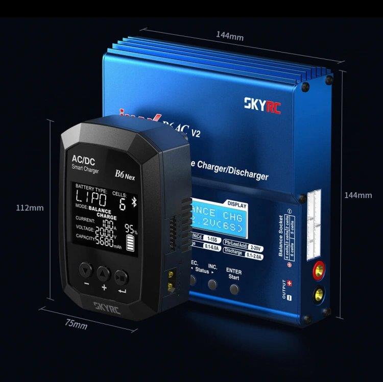 SkyRC B6 Nex Laddare LiPo/LiFe/LiHV 1-6S,NiMH 50W 240AC* - 7