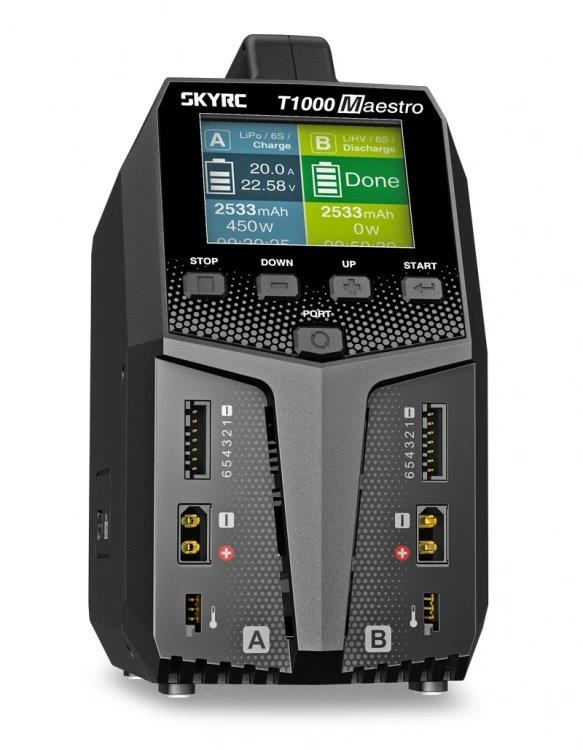 SkyRC T1000 Maestro Laddare AC/DC 2x20A 1000W - 4