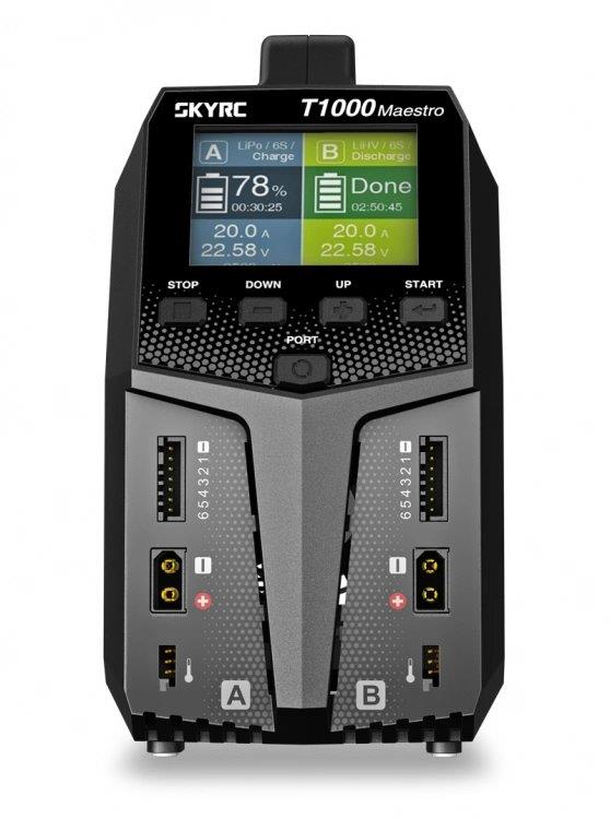SkyRC T1000 Maestro Laddare AC/DC 2x20A 1000W - 3