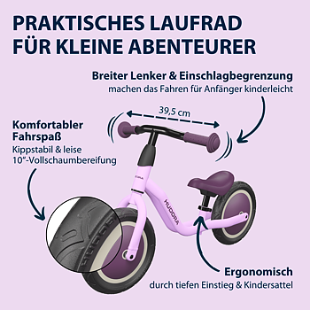 Hudora Balanscykel 10 tum Lavendel