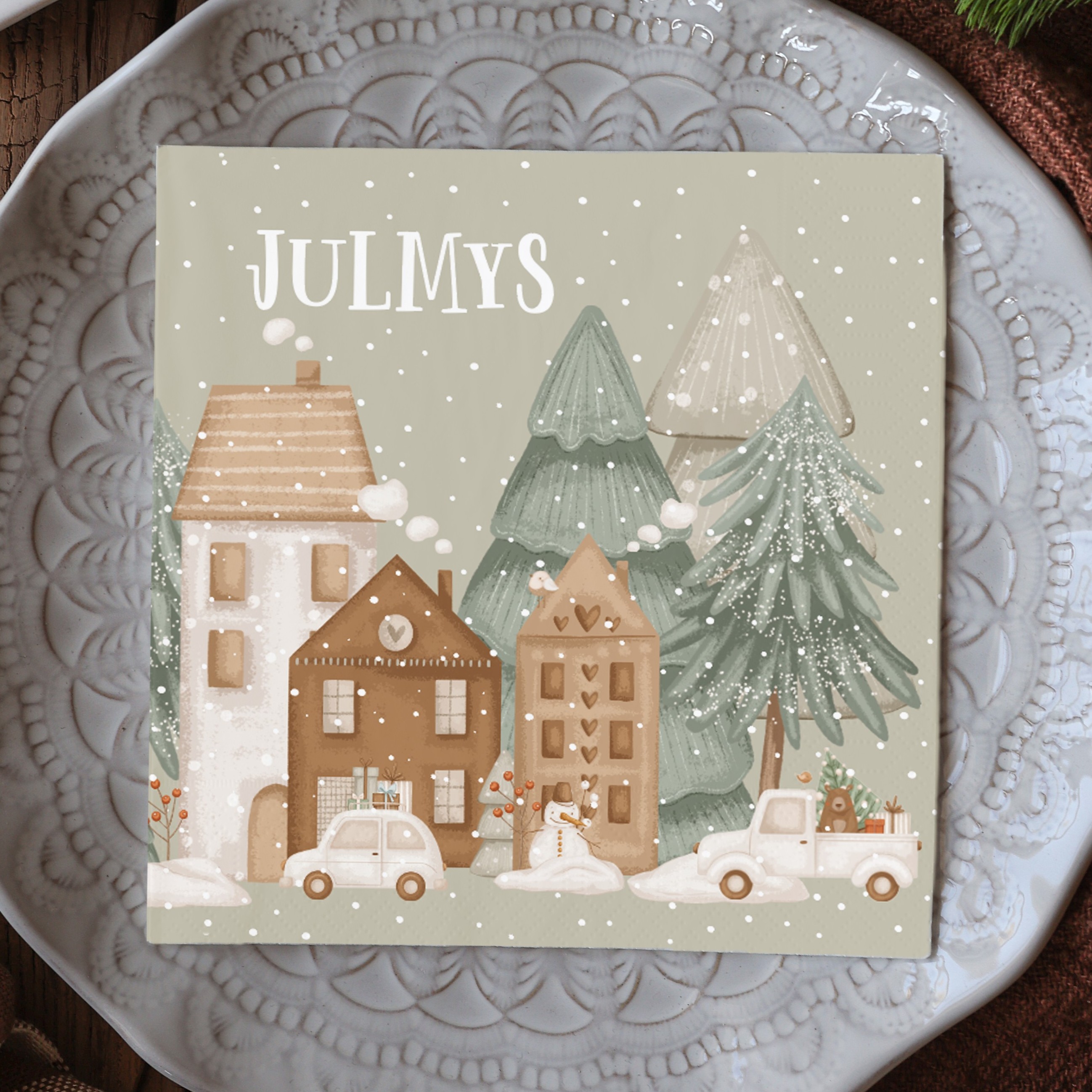 Servetter -  Julmys 20-pack - 3