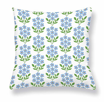 Kuddfodral retro FÖRGÄTMIGEJ i linne