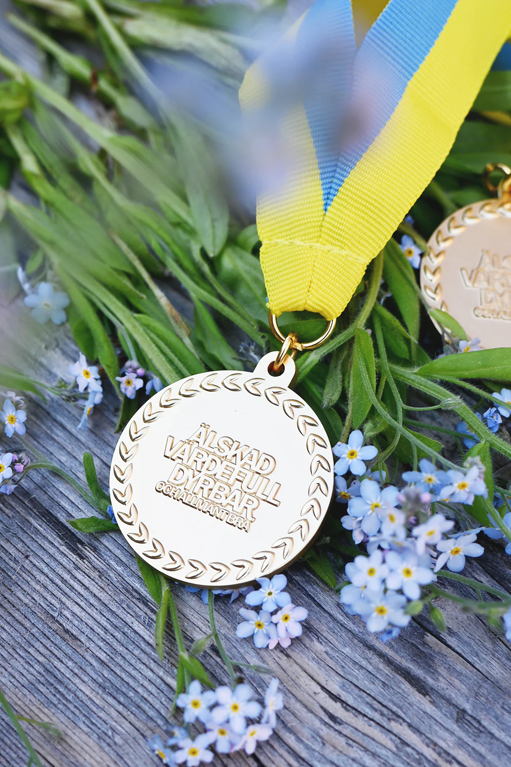 Matt medalj med Sverigeband: Älskad, värdefull, dyrbar - 2