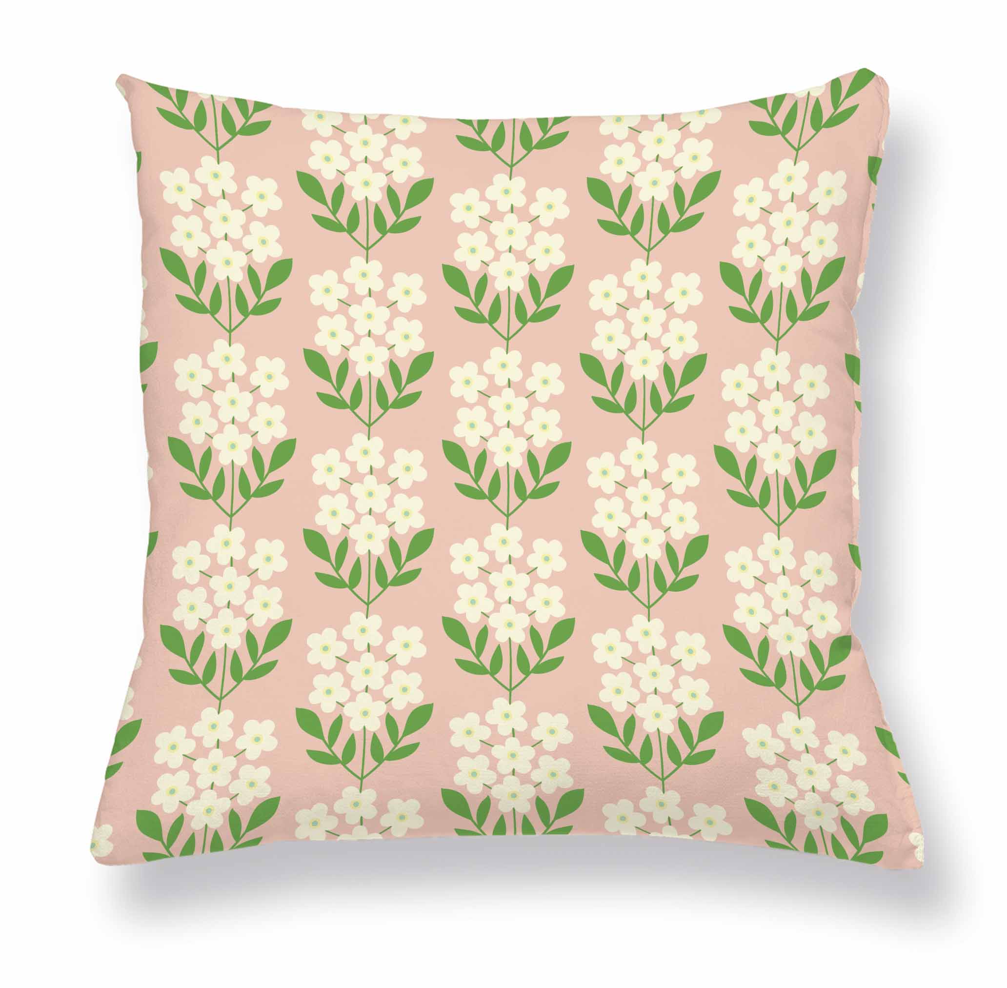 Cushion cover retro ELDERBERRY in linen