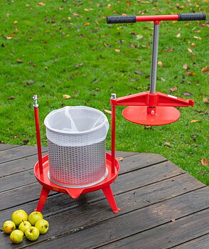 frugtpresse Hobby 14L med filter og mekanisk frugtknuser Hobby 