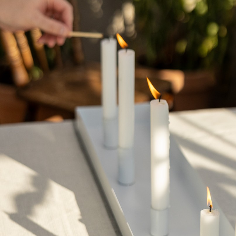 Ljusstake Sund - Vit
