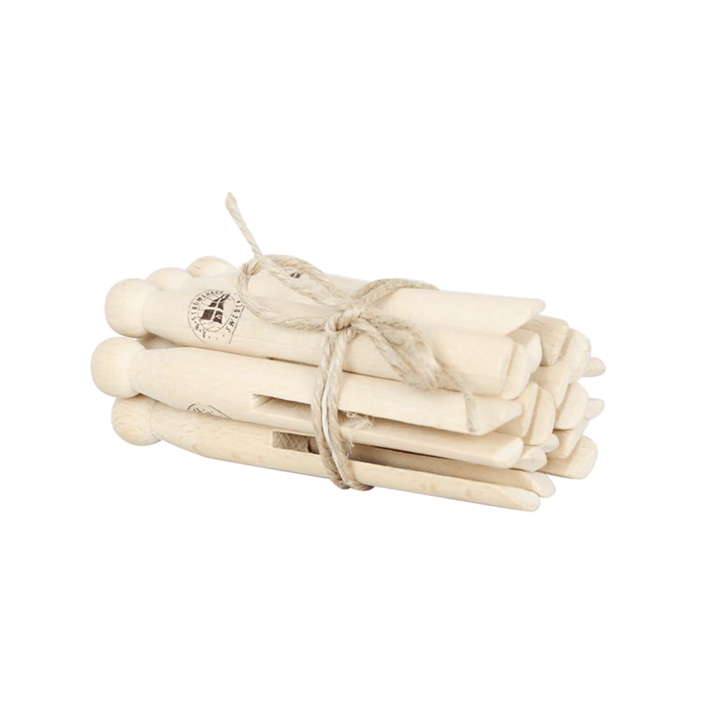 Old-fashioned Clothes Pegs - Wood - 10-pack - 10 cm - 3